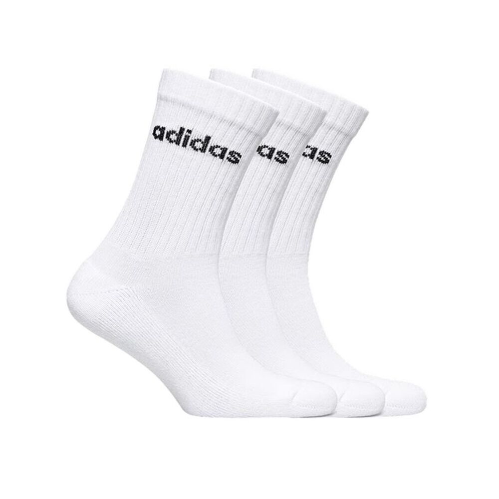Adidas Childrens/Kids Logo Crew Socks (Pack of 3) / White/Black
